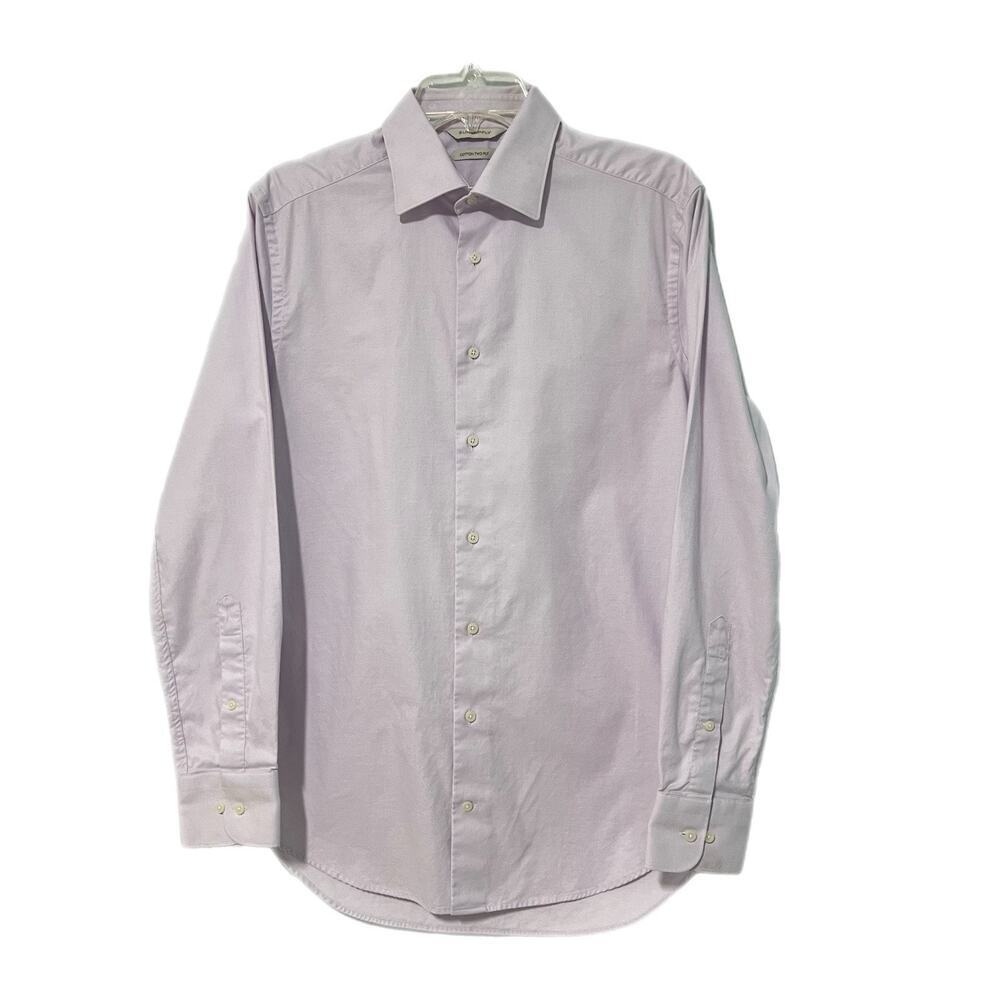 Suitsupply Shirt Mens 15 3/4 40 Pink Cotton Two Ply Dress Button Up Long Sleeve